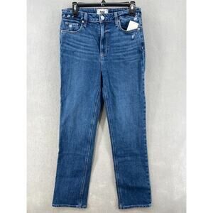 Paige Jeans Women Sz 30 Stella High Rise Modern Straight Leg Miss You Distressed